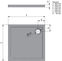 ROLTECHNIK ALOHA FLAT sprchová vanička 800 x 800 x 60 mm, čtverec   8000282